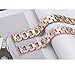 bayite Bling Bands Compatible with Fitbit Versa/Versa 2, Stainless Steel D-Link with Rhinestones, Rose Gold 5.5