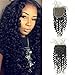 Luwigs 5x5 Lace Closure Brazilian Virgin Hair Deep Wave Curly Free Part With Baby Hair Natural Color (18 inches, Deep Wave)