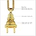 TIDOO Men&Women 18k Golden Pendant Chain Necklace, HIP HOP Boys Stainless-steelNecklace