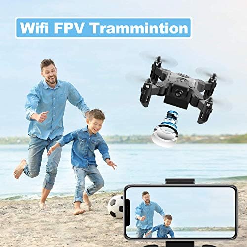 4DRC Mini Drone with 720p Camera for Kids and Adults, FPV V2 Drone Beginners RC Foldable Live Video Quadcopter,App Control,3D Flips and Headless Mode,One Key Return,Altitude Hold,3 Modular Battery