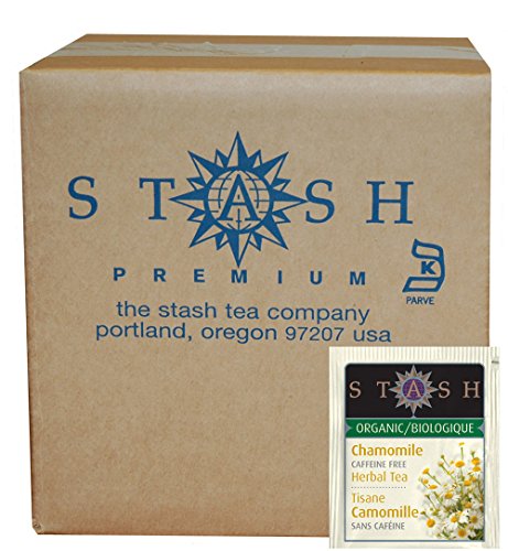 Stash Tea Organic Herbal Tea Bags in Foil, Chamomile, 100 Count (packaging may vary)