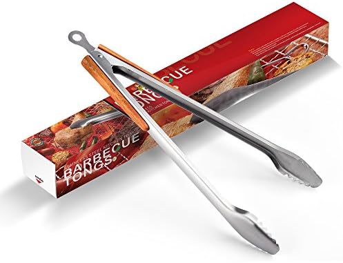 Speedfeet 18.9 Inch Premium Sturdy Locking Tongs for Barbecues,Buffet,Cooking,Frying, Baking,Salad Making and More,Brushed Stainless Steel