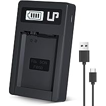 Lot 2 Batteries NP-FW50 Et Chargeur Double Pour Appareils Sony Alpha