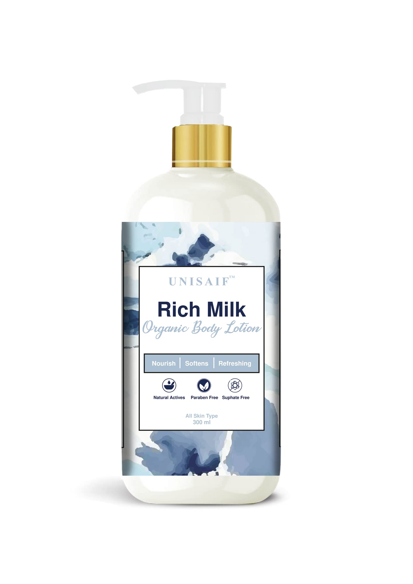 UNISAIF Rich Milk Body Lotion - Moisturizer for Dry Skin | Nourish Your Skin with Moisturizing Lotion | Hydrating Lotion for Extremely Dry Skin | Firming Body Lotion (10.14 Fl oz 300ml)