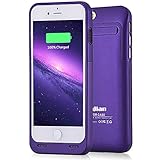 iPhone 6 Battery Case Charger External Battery Backup Charger Case 3500mAh with Kickstand for iPhone 6/6S by Kujian (Purple)