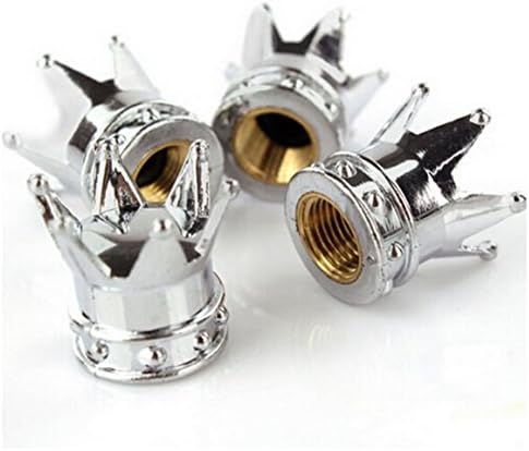 MM-Sports-USA Bicycle [Qty: 1] Set of 4 Crown Shaped Tire Air Valve Stem