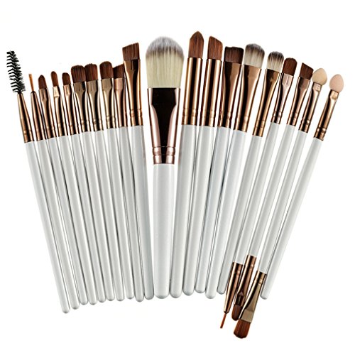 20Pcs Makeup Brushes Set Highlighter Eyeshadow Brow Brush For Makeup Blending Brush Set Black and Black - Thumbnail 2