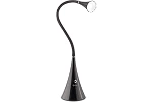 OttLite A59G5B-FFP Led FlexNeck Desk Lamp with USB (5V, 2.1A), Black, 3 Brightness Settings, Flexible Adjustment, Office Lamp