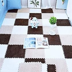 easycustomerlee 12pcs Interlocking Carpet Shaggy