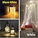 MZD8391 66ft 200 LED Outdoor/Indoor Flexible Dimmable Copper Wire String Lights, Waterproof Starry Fairy Lights with Remote Control for Bedroom, Room, Garden, Wedding, Patio, White