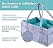 Best Baby Diaper Caddy Organizer - Nursery and Baby Organizer Basket | Portable and Foldable Diaper Organizer for Changing Table | Travel Car Caddy Nursery Storage Bin | Diaper Basket