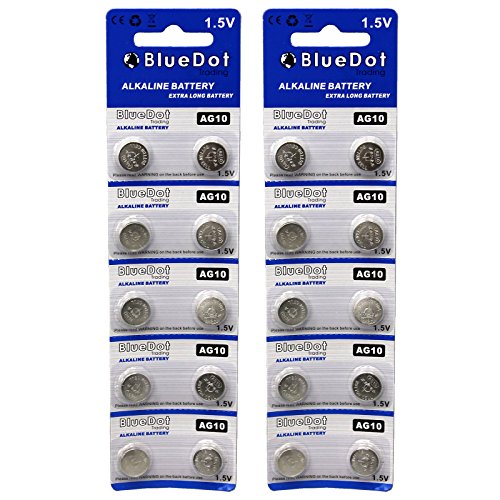 BlueDot Trading AG10 Batteries, 20 Count