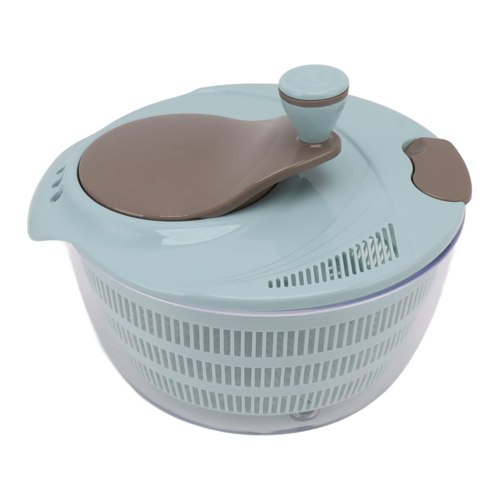 Salad Spinner, 4L Vegetable Washer with Crank Handle & Colander Basket for Efficient Lettuce Fruit Veg Drying in Home Kitchens, Small Space Cooking, Meal Prep, Healthy Eating