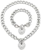 Fashion 21 Women's Rhinestone Filled 3D Heart