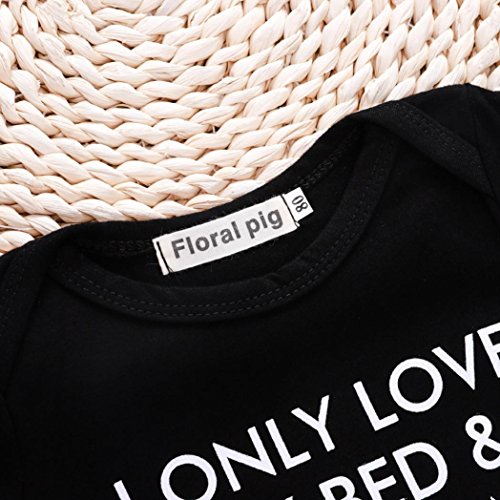 Baby Boys Girls Letter HAPPY Birthday Daddy Romper Outfit Clothes Cuekondy Summer Newborn Infant Toddler Jumpsuit (Black 2, 3M) - Thumbnail 3