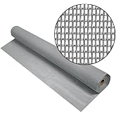 Pet Screen - Dog &amp; Cat Proof Screen Mesh - Roll, Gray, 48" x 100ft | Pet Resistant Vinyl Coated Poly Mesh Screening Replacement for Patio, Door, Window, Balcony, Catio, and Porch, DIY