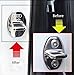 Bearfire 4pcs/lot New Arrival Stainless Steel Door Lock Decoration Cover Door Lock Cover Sticker For A1 A4 A5 A7 A8 Q3 AUDI A3 Q5 Car Styling (Black)
