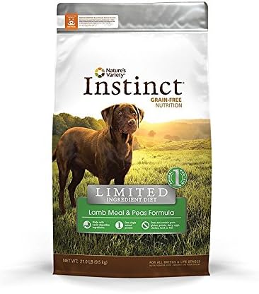 Nature's Variety Instinct Limited Ingredient Diet (LID) Lamb Meal and Peas Dry Dog Food, 21 lb bag