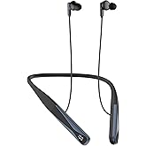 Neckband Bluetooth 5.4 Headphones, ENC Noise Cancelling, Wireless Stereo Neckband Earbuds with Microphone, LED Battery Display, Waterproof Neck Headphones in Ear Headset for Sport/Workout/Outdoor