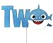 OMG Party Factory - Baby Cute Shark Cake Topper 2nd Birthday 