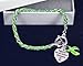 Fundraising For A Cause Non-Hodgkin's Lymphoma Make a Difference Heart & Lime Green Ribbon Rope Bracelet in a Bag