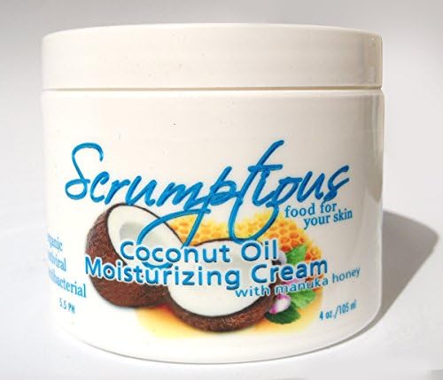 Coconut Oil Moisturizer Skin Cream with Manuka Honey and Aloe Vera - Natural Formula - Fragrance Free Cream - For Shingles, Dermatitis, Eczema, Psoriasis. Provides Moisture Balance for Your Skin 4oz