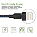 Aonsen Lightning Cable 5Pack 3FT 6FT 6FT 10FT 10FT Nylon Braided Certified iPhone Cable USB Cord Charging Charger for iPhone X/8/8 Plus/7/7 Plus/6s/6s Plus/6/6 Plus/5/5S/5C/SE/iPad Black Blue