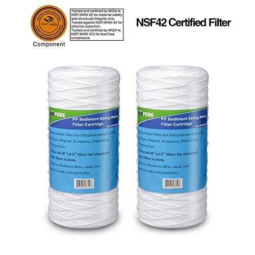 Holiday promotions Icepure ICP-PPW10BB-2 PACK 10” x4.5” Whole house big blue sediment string wound water filter compatible for Pentek WP-BB series