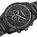 Akribos Multi-Function Stainless Steel Bracelet Watch - Three Hand Movement with Two Time Zones and Date Complication - Men's Ultimate Swiss Watch - AK736 (Black on Black)