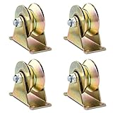 Fieaheily 2" V Groove Wheel Heavy Duty Rigid Caster