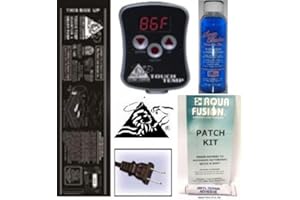 Digital Softside Waterbed Heater with 4oz Premium Clear Bottle Conditioner & Pacth Kit for King, Queen, Full and Twin size So