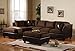 3 Piece Modern Reversible Microfiber / Faux Leather Sectional Couch