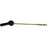 Matte Black Toilet Tank Trip Lever with Brass Arm and Metal Spud and Nut