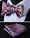 SetSense Men's Paisley Jacquard Woven Self Bow Tie Set