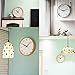 HIPPIH Large 12 Inch Silent Wall Clock Non Ticking Digital Quiet Sweep Decorative Vintage Wooden Clocks with Glass Cover, White