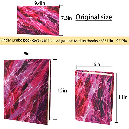 Jumbo Book Cover, Vindar 6 Stretchable Book Covers for Textbooks, Non-Adhesive Nylon Fabric School Hardcover Protectors for 9â€x11â€ Jumbo Textbooks, Washable and Re-usable