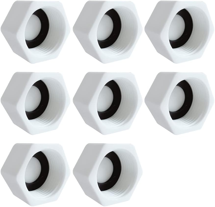 HLIWS 8 Pcs G1 BSP Drain Cap Blank Cap with Gasket Female Threaded