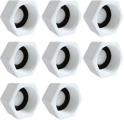 HLIWS 8 Pcs G1 BSP Drain Cap Blank Cap with Gasket Female Threaded