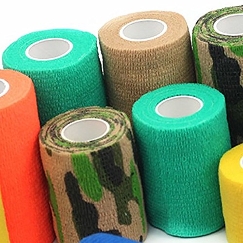 Patgoal Pet Self Adherent Bandage, 4 Pack Cohesive Bandage Non-woven Fabric Elasticity Gauze Rolls Self Adhering Stick Bandage Wrap Medical Vet Tape for Pet Animals in Random Colors - Thumbnail 7