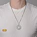 Star Wars Jewelry Men's Imperial Symbol Front with Etched Death Star at The Back Pendant Necklace, 22