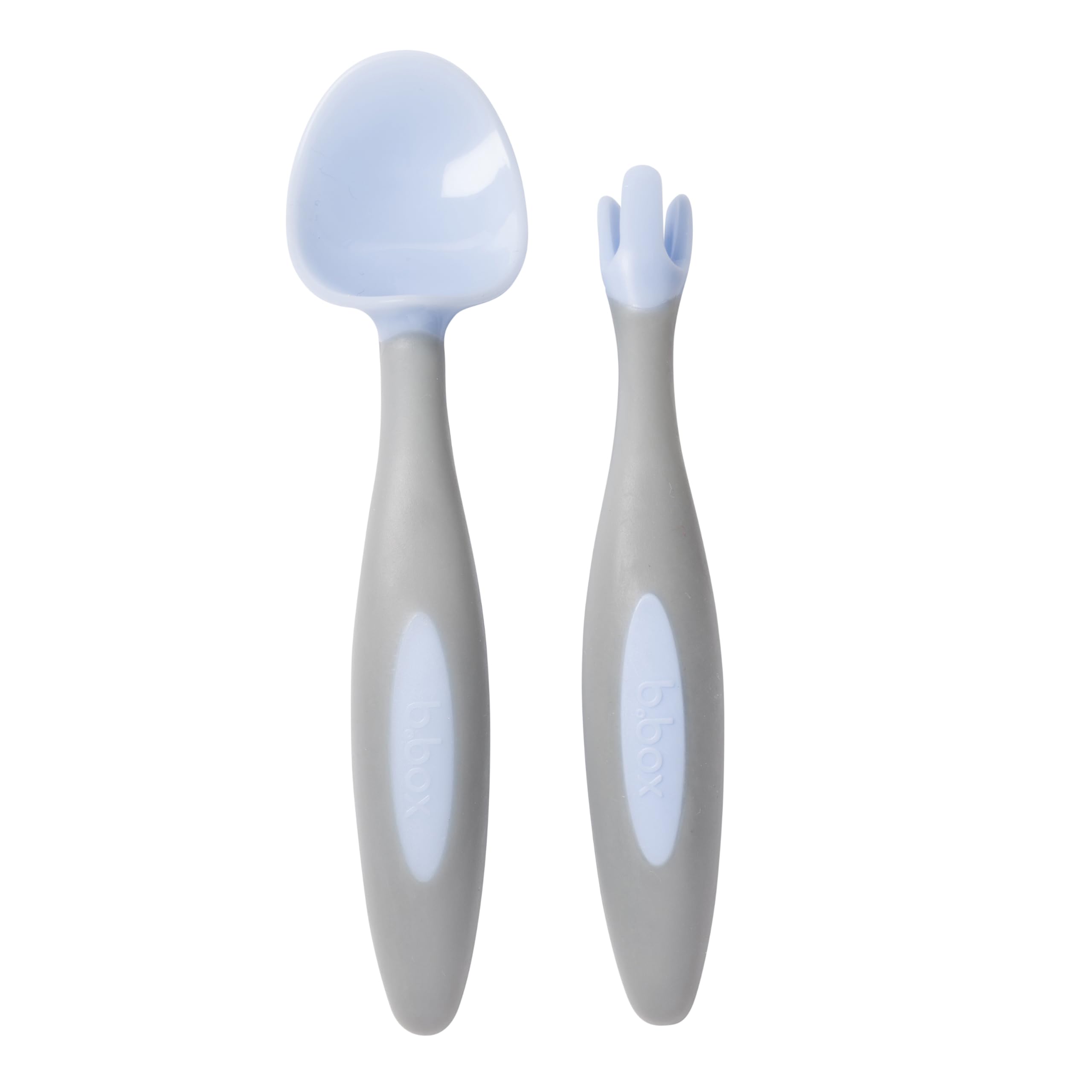 b.box Toddler Cutlery Set - Easy Grip Handles, Travel case, Unique Fork Design | Designed by Occupational Therapist | Dishwasher Safe | from 9m+