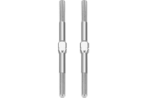 RC HUB RCHUBAM RC Turnbuckles Camber Links 1Pair 14mm - 50mm 2PCS Steering Linkage Tie Rods (M3) for 1/10 TRX-4 RC Slash 4X4 1/10 RC Car Upgrades Part (48mm)