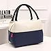 Lunch Bags Big, HOMREE Waterproof Canvas Lunch Bag Large capacity Reusable Fashion Lunch Tote Bag Lunch Bag Grocery Bags with Zipper (Big/White)