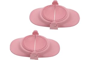 BAZEITFLOW Dumpling Maker Mold 2pcs Manual Dumpling Press Maker Wheat Straw Material Pink for Home Kitchen