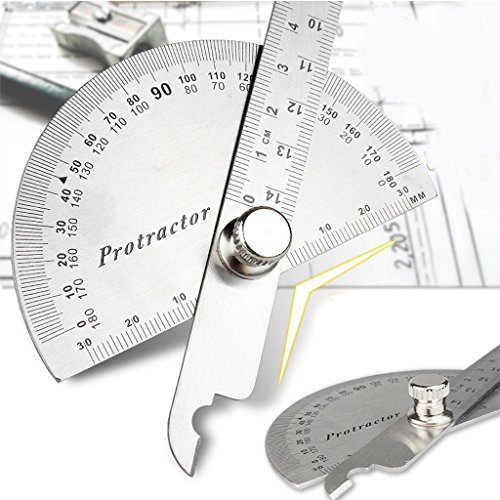 image for Baosity 0-180° Protractor Angle Finder Arm Measuring Ruler Stainless 