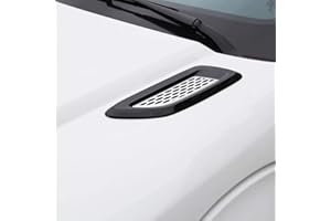Autobro for Land Rover Range Rover Series, ABS Front Hood Vent Louvres Pair SVR Style Stick-ons Gloss Black&Silver-Atlas-Mesh
