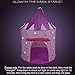 Hide N Side 5pc Princess Tent for Girls Play Tent Princess Castle w Glow in The Dark Stars. Bonus Princess Dress up Tutu Costume Set! Tent for Kids Children Princess Pink Play-House Pop Up Tent