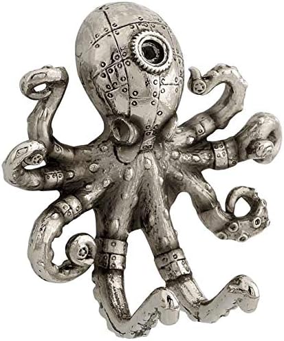 Amazon Com Unicorn Studios At09043ad Steampunk Octopus Wall Hook44 Antique Nickel Home Kitchen