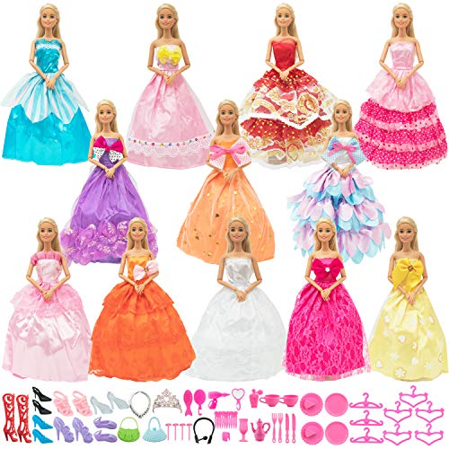 SOTOGO 62-Piece Barbie Doll Clothes Accessories Nigeria Ubuy
