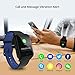 Fitness Tracker with Heart Rate Monitor, Fitpolo Smart Watch Waterproof Step Calorie Counter Pedometer Watches Activity Tracker for Women Men Kids (Black Blue)